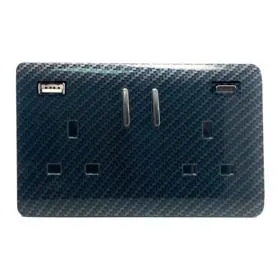 Carbon Fibre Wiring Accessories Trendi Decorative Screwless